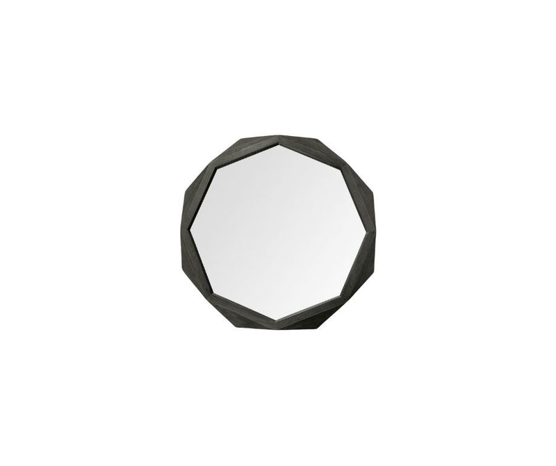 32" Octagon Frame Wall Mirror - Black