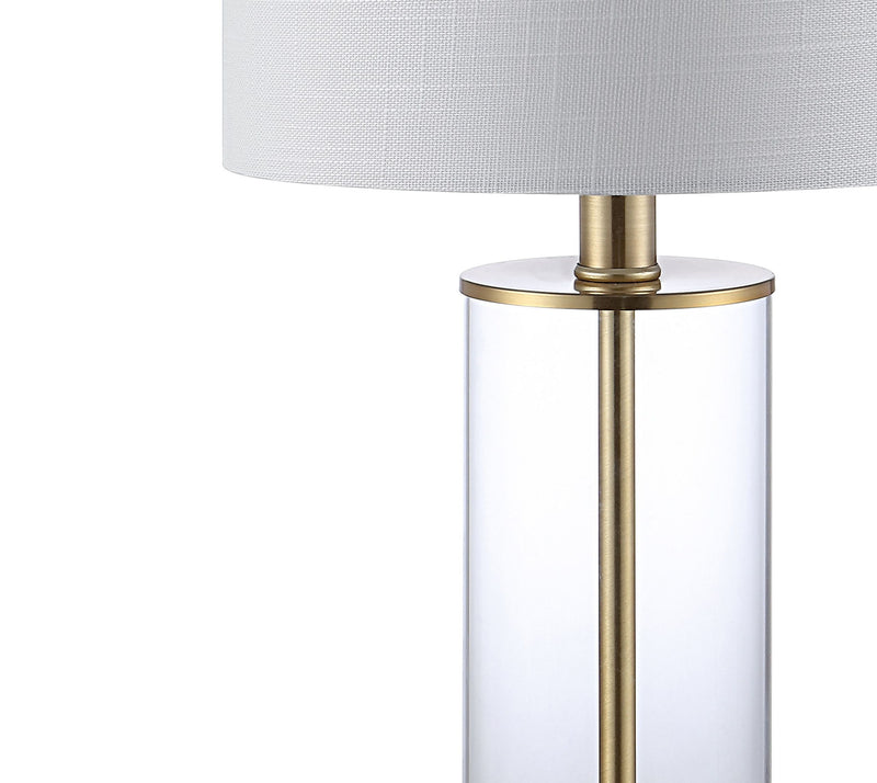 USB Table Lamps With Drum Shades (Set of 2) - Brass