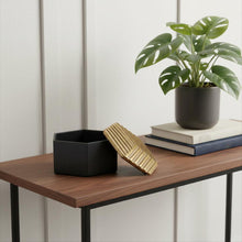 Load image into Gallery viewer, Decorative Box Tabletop Sculpture - Black / Gold
