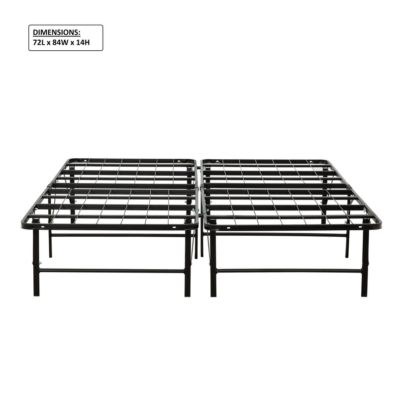 California King Size Bed Base, Mattress Foundation Bed Frame, Bedroom Furniture - Black