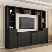 Load image into Gallery viewer, Minimalist Entertainment Wall Unit Set With Bridge For TVs Up To 75"
