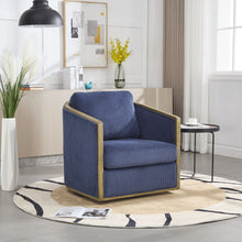 Load image into Gallery viewer, Corduroy Barrel Chair, 360 Degree Swivel
