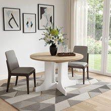 Load image into Gallery viewer, Oval Cross Legs Coffee Table - Brown / White
