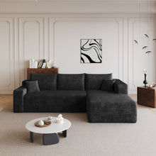 Load image into Gallery viewer, Cloud Sectional Sofa, Comfort U-Shaped Sofa For Living Room - Black
