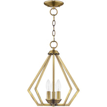 Load image into Gallery viewer, 16'' Three Light Dimmable Chandelier With Shades - Antiqued Brass
