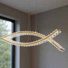 Load image into Gallery viewer, Two Light Crystal LED Chandelier - Gold / Clear
