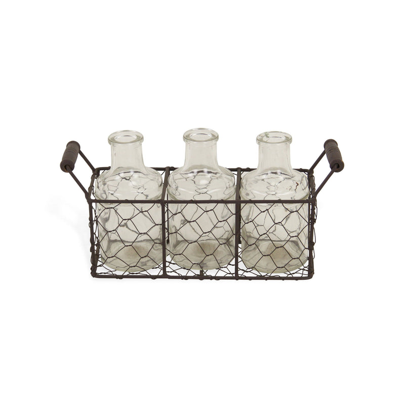 Glass Decorative Bottle (488165) - Brown