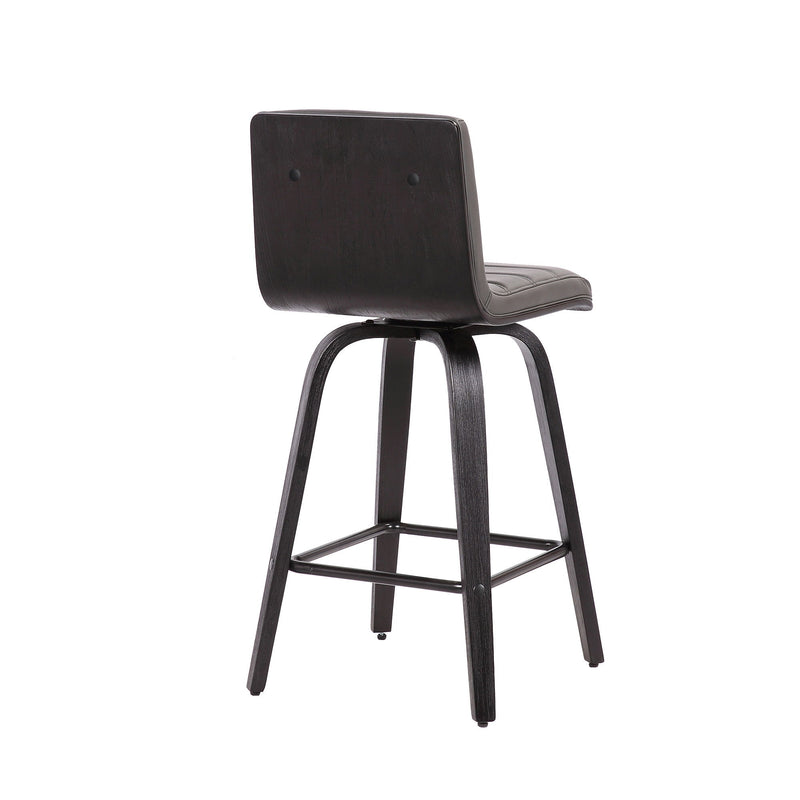 Iron Swivel Low Back Bar Height Bar Chair - Gray And Black
