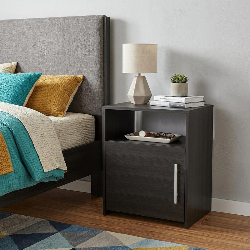 Wood Nightstand - Black