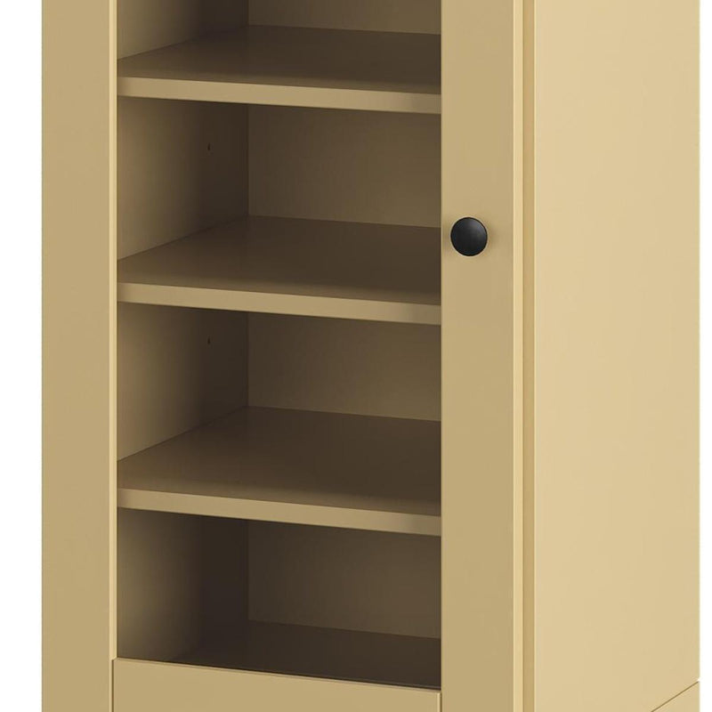 Ten Pair Solid Woodshoe Storage Cabinet (752250) - Yellow
