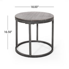 Load image into Gallery viewer, Icebergs - 3 Piece Coffee Table Set With Wood Top And Iron Base - Black / Gray
