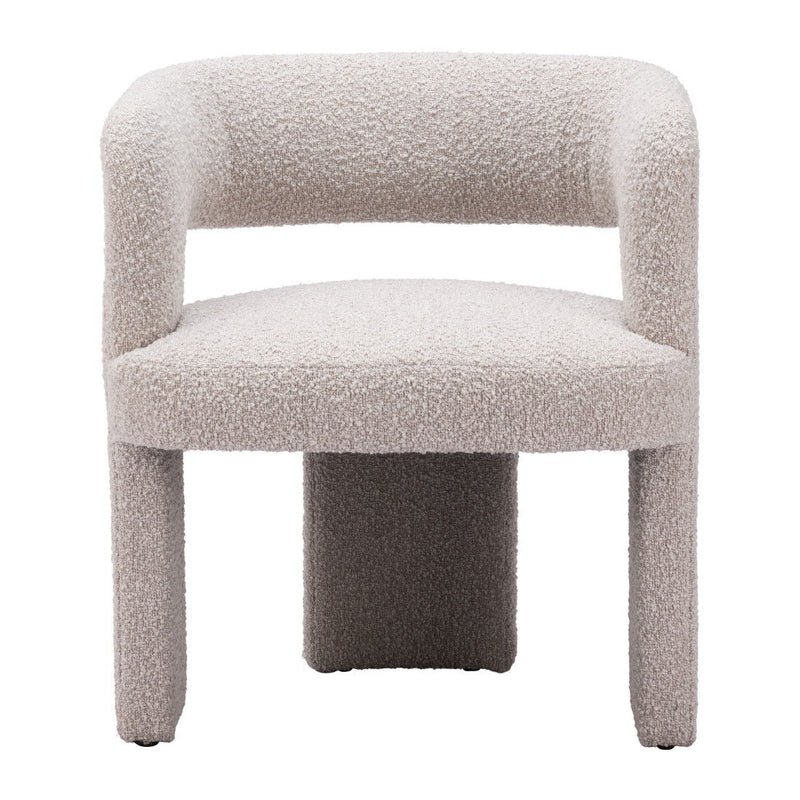 Boucle Contemporary Arm Chair - Beige