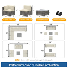 Load image into Gallery viewer, Modern Patio Set With Coffee Table
