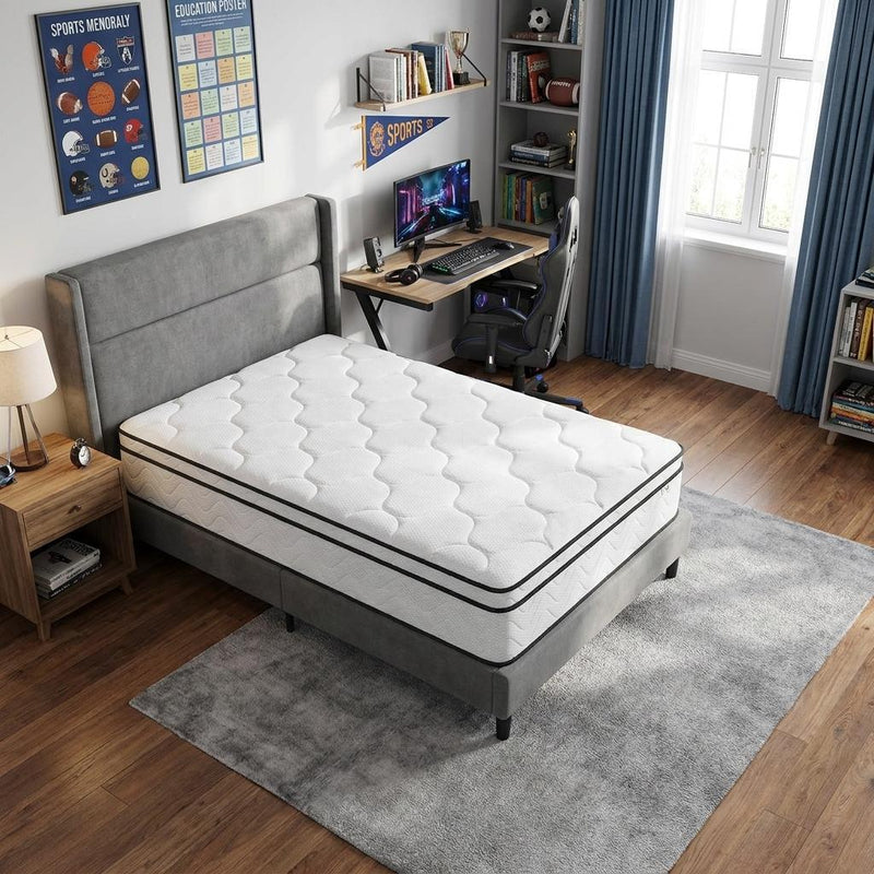 Gel Memory Foam Medium Chevron Hybrid Mattress (751388) - Twin