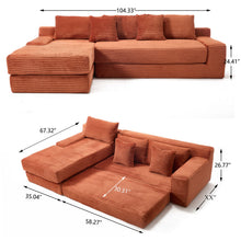 Load image into Gallery viewer, Modern L - Shaped Sectional Couch With Memory Foam
