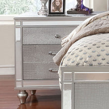 Load image into Gallery viewer, Contemporary Nightstand With Crocodile Textured Trim
