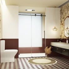 Load image into Gallery viewer, Frameless Single Sliding Soft Close Shower Doors, 5/16" Sgcc Tempered Glass
