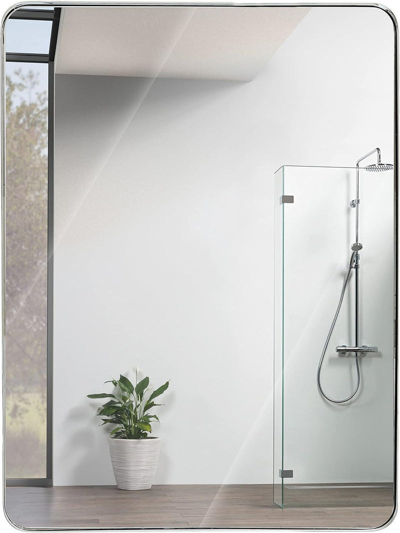 Aluminum Framed Bathroom Vanity Mirror (756062) - Silver