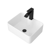 Load image into Gallery viewer, Rectangular Vessel Sink With Faucet &amp; Drain - White / Black
