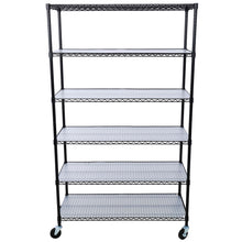 Load image into Gallery viewer, 6 Tier 6000Lbs Capacity Nsf Metal Shelf Wire Shelving Unit, Heavy Duty Adjustable Storage Rack With Wheels &amp; Shelf Liners For Commercial Grade Utility Steel Storage Rack
