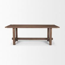 Load image into Gallery viewer, 84" Solid Wood Trestle Base Dining Room Table - Brown
