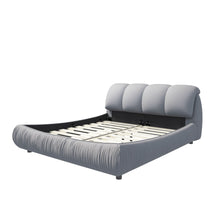 Load image into Gallery viewer, Luxury Upholstered Platform Bed With Oversized Padded Backrest And Solid Wood Frame
