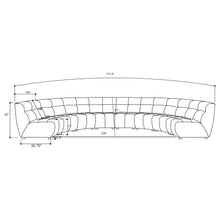 Load image into Gallery viewer, Sycamore - 8 Piece Upholstered Sectional Sofa With Curved Design - Ivory
