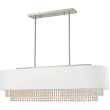 Load image into Gallery viewer, 21" Five Light Dimmable Chandelier With Shades - Nickel
