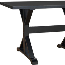 Load image into Gallery viewer, 48" Solid Wood Trestle Base Dining Table - Black
