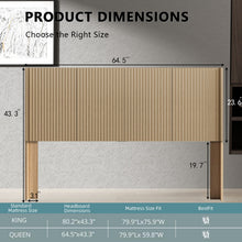 Load image into Gallery viewer, Modern Wide Wall Mounted Fluted Panel Headboard
