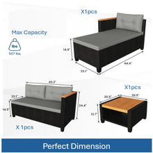 Load image into Gallery viewer, L-Shaped Patio Set With Cushions And Storage Table
