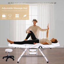 Load image into Gallery viewer, 72.8" Massage Salon Tattoo Chair With Two Trays Esthetician Bed With Hydraulic Stool, Multi-Purpose 3-Section Facial Bed Table, Adjustable Beauty Barber Spa Beauty Equipment
