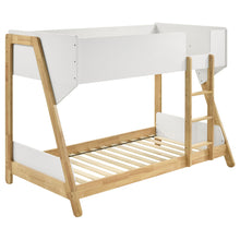Load image into Gallery viewer, Fjord - Twin Over Twin Bunk Bed, Fits Standard Mattresses - White / Natural
