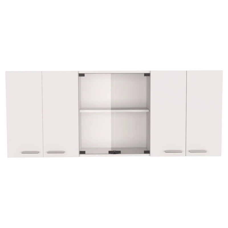 59" Wood Kitchen Island Set With Storage - Natural / White