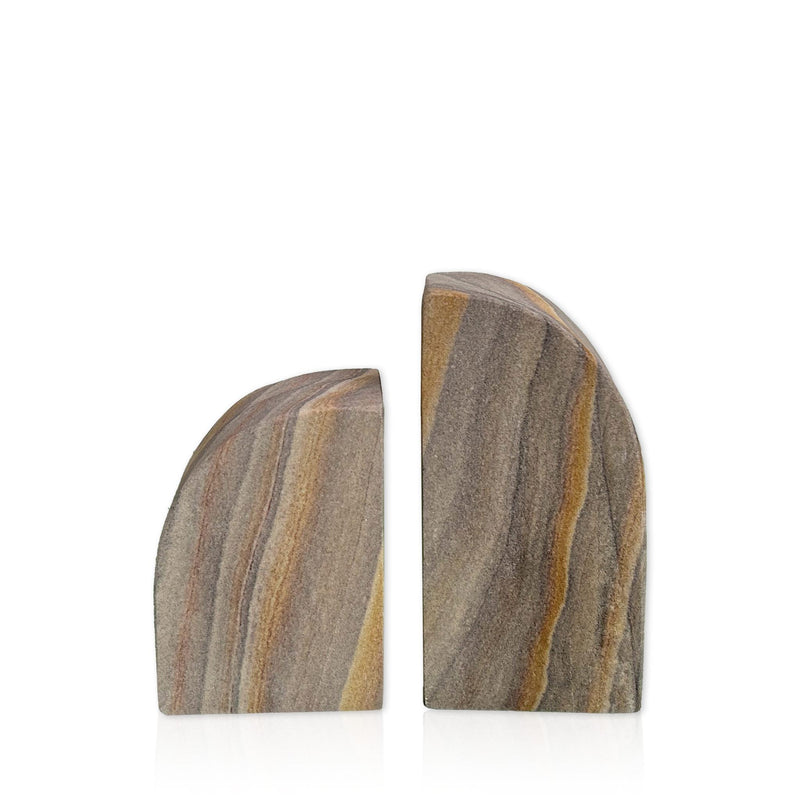 Stone Decorative Bookends (Set of 2) - Taupe
