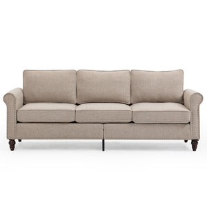 70 inch 3 Seater Loveseat Sofa, Mid Century Modern Couches for Living Room, Button Tufted Sofa