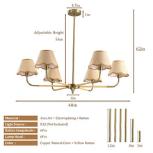 Load image into Gallery viewer, 6 Lamp Chandelier - Golden

