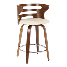 Load image into Gallery viewer, Cosini - Mid Century Modern Fixed Height Counter Stool With Footrest With Swivel (Set of 2)
