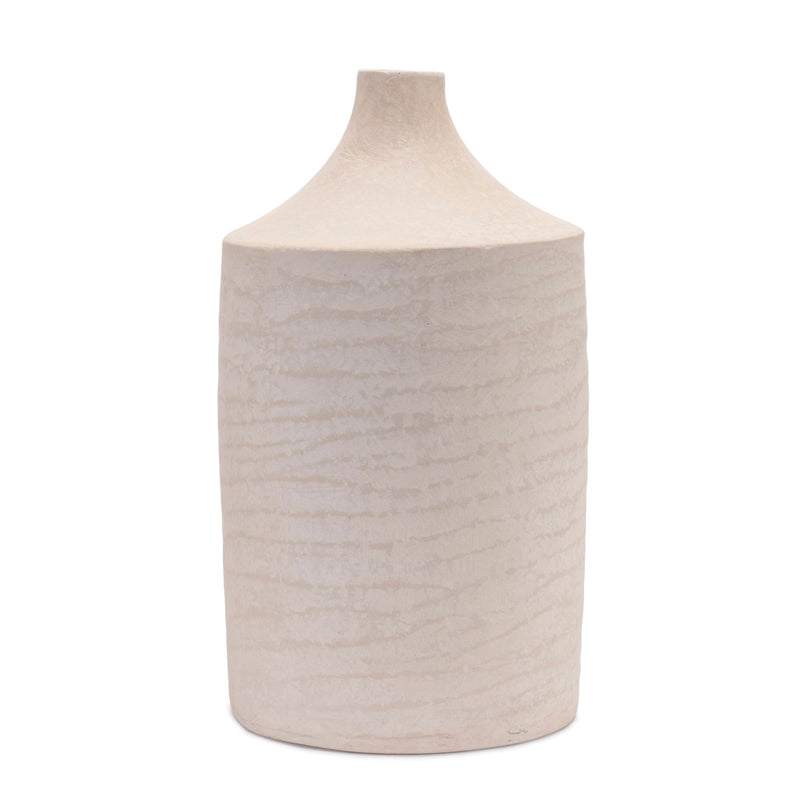 Recycled Cylinder Jug Floor Vase - Beige