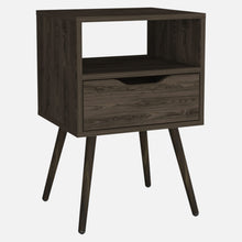 Load image into Gallery viewer, Modern Bedroom Nightstand - Dark Walnut
