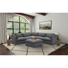 Load image into Gallery viewer, 6 Piece Upholstered Modular Sectional Sofa With Reversible Cushions And Ottoman - Charcoal
