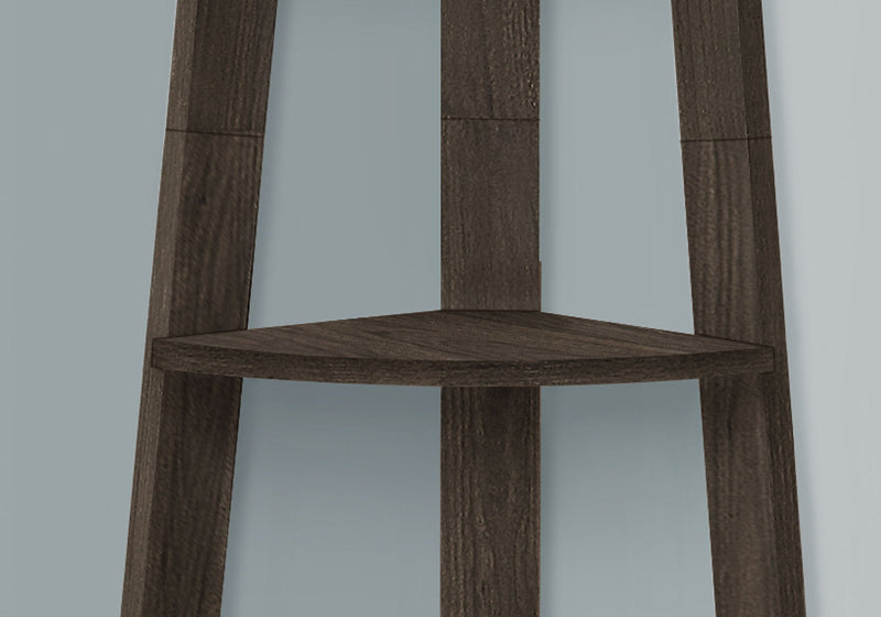 Particle Board Five Tier Corner Bookcase - Oak