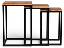 Load image into Gallery viewer, Solid Wood Nested Tables (Set of 3) - Black And Brown
