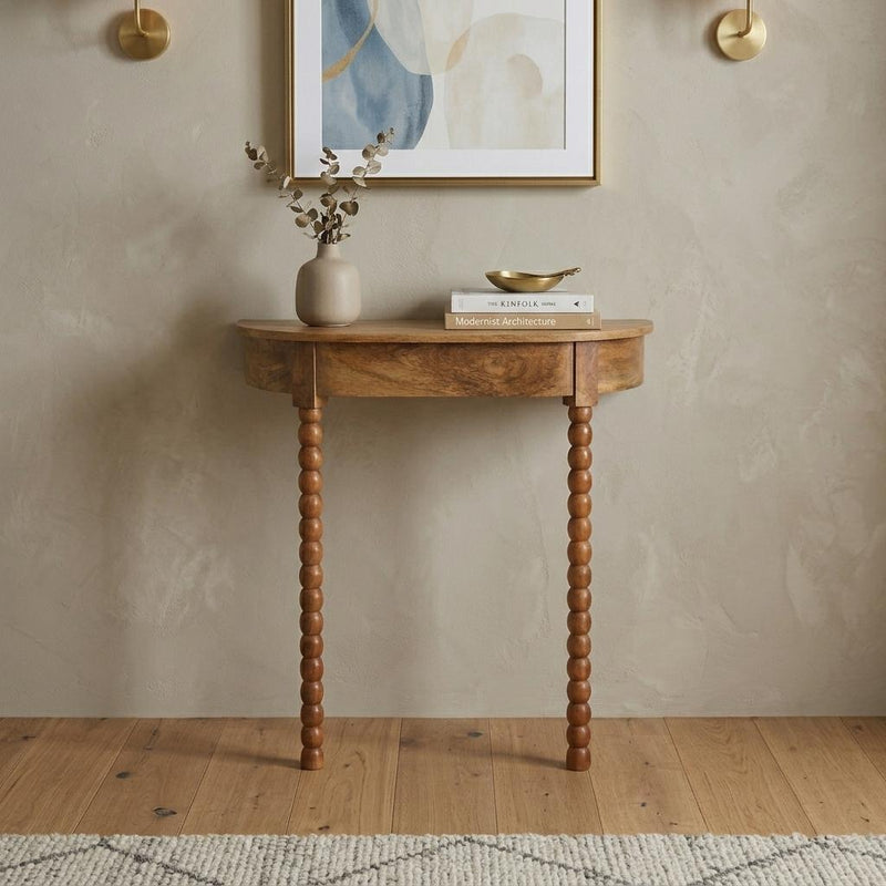 Two Leg Leaning Wall Mount Console Table (738359) - Brown
