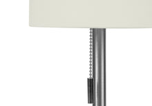 Load image into Gallery viewer, Metal Candlestick USB Table Lamps With Ivory Drum Shade (Set of 2) - Silver

