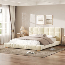 Load image into Gallery viewer, Upholstered Platform Bed Frame With Tufted Headboard
