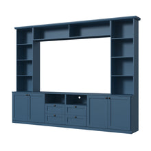Load image into Gallery viewer, Farmhouse Elegant Entertainment Center Wall Unit With 4 Drawers
