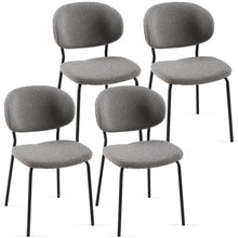 Load image into Gallery viewer, Boucle Dining Chairs, Dining Chairs With Metal Legs For Dining Room, Kitchen, Living Room
