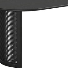 Load image into Gallery viewer, 79'' Solid Wood Double Pedestal Base Oval Dining Table - Black
