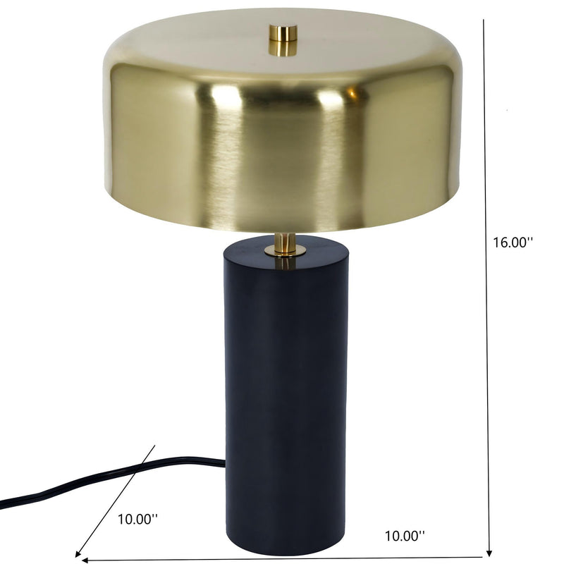 Desk Lamp With Drum Shade - Black